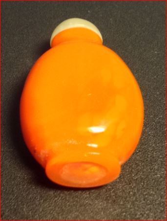 Chinese Snuffbottle Glas Orange 19.Jh.