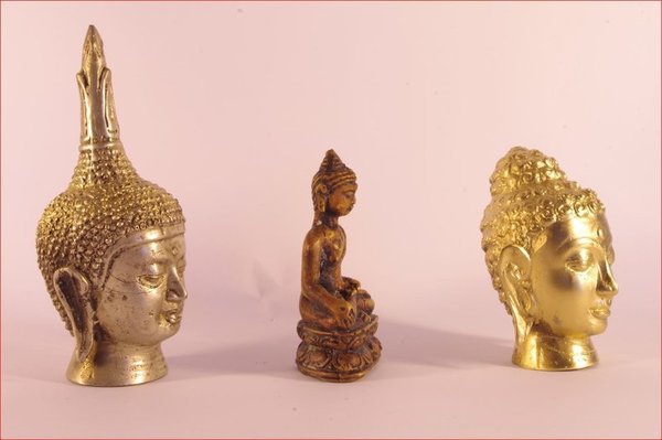 Konvolut Set Alte Bronze Buddhas aus Thailand