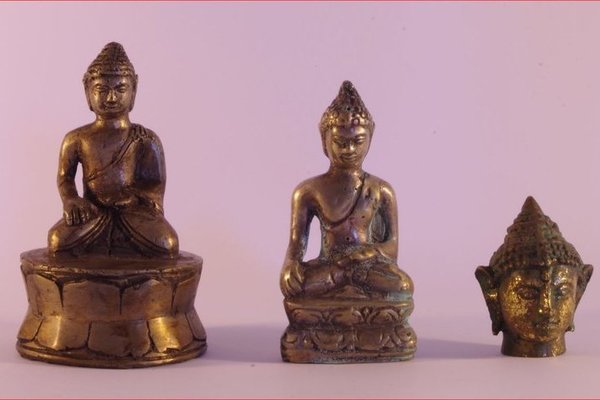 Alte Buddha Bronzen aus Thailand / 20.Jh.