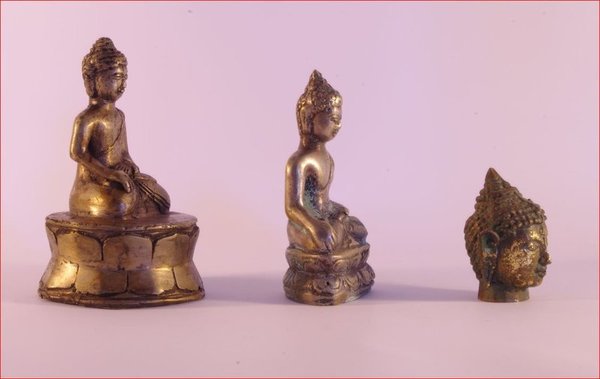 Alte Buddha Bronzen aus Thailand / 20.Jh.