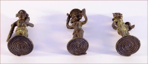 Tribal Art / Indien Bronze Figuren /Orissa-Dhokra Bronze Figuren / 2. Hälfte 20. Jh.