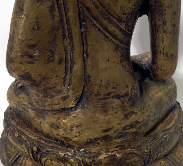 Alte Buddha Statue / Medizin Buddha , Buddha antik aus Bronze Ende 19.Jh/Anfang 20. Jh.