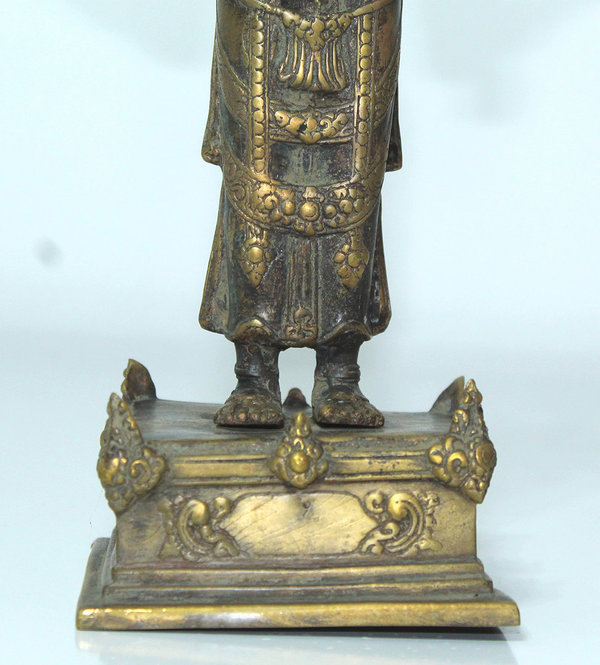 Indische Gottheit Dattatrya Statue, stehend 19.Jh