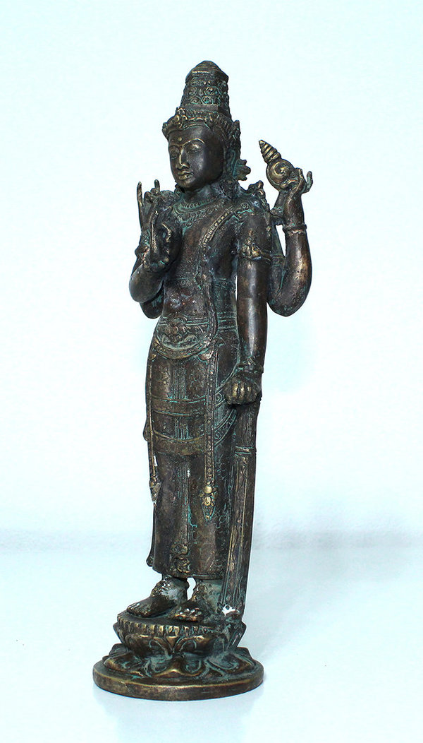 Alte Indische Vishnu Götterstatue / 19. Jh.